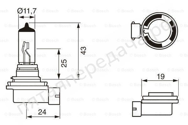 Лампа галоген Pure Light H11 12В 55Вт - 1987302084